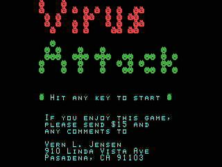 Virus Attack opening screen